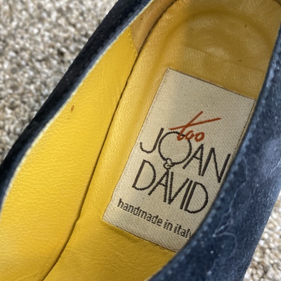 Vintage 80'S Joan & David  made in Italy booties pointy black suede shoes - Picture 8 of 9